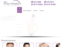 Tablet Screenshot of clinicasarroyoantiaging.com